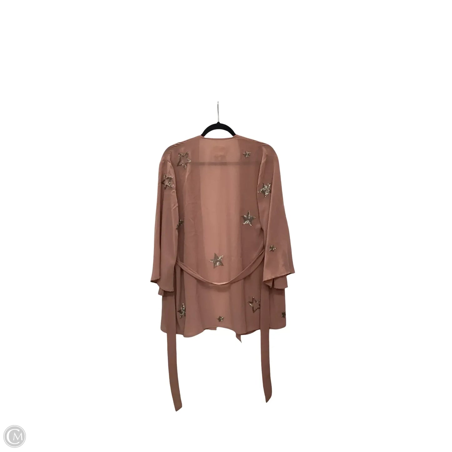 Designer Blouse Long Sleeve By Chaser In Orange, Size: M