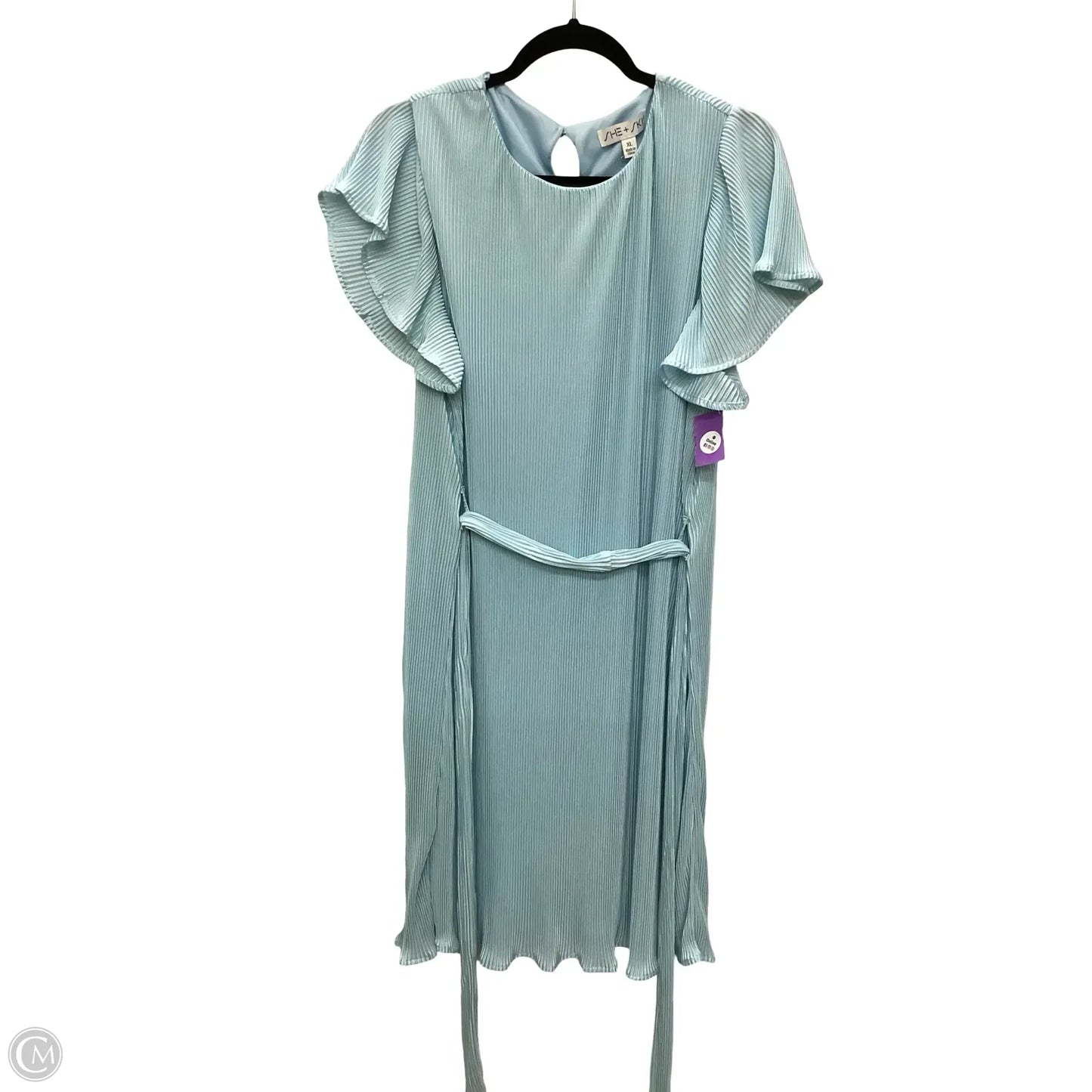Dress Casual Midi By She + Sky In Blue, Size: Xl