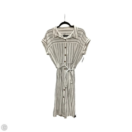 Dress Casual Maxi By Calvin Klein In White, Size: 14