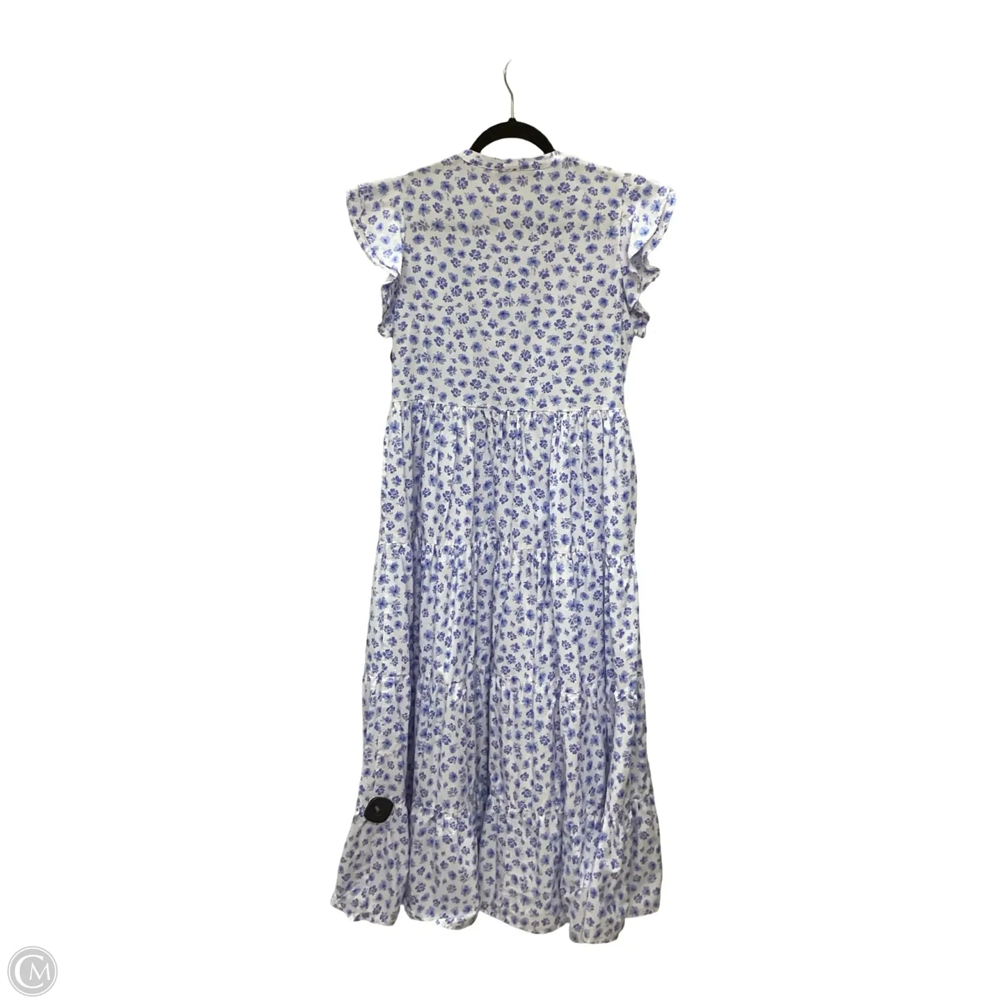 Dress Casual Maxi By Olivaceous In Blue & White, Size: M