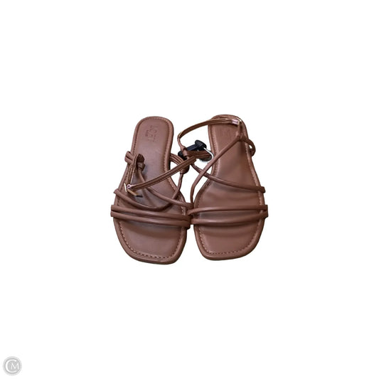Sandals Flats By Loft In Brown, Size: 9