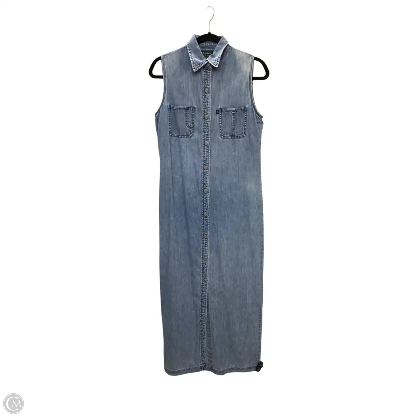 Dress Casual Maxi By Lauren By Ralph Lauren In Blue Denim, Size: 6