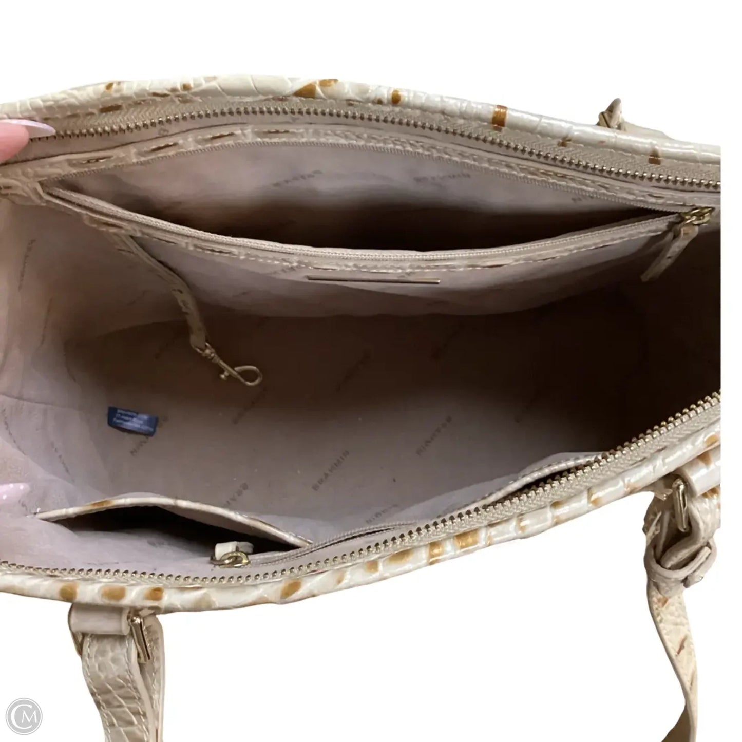 Handbag Designer By Brahmin, Size: Large