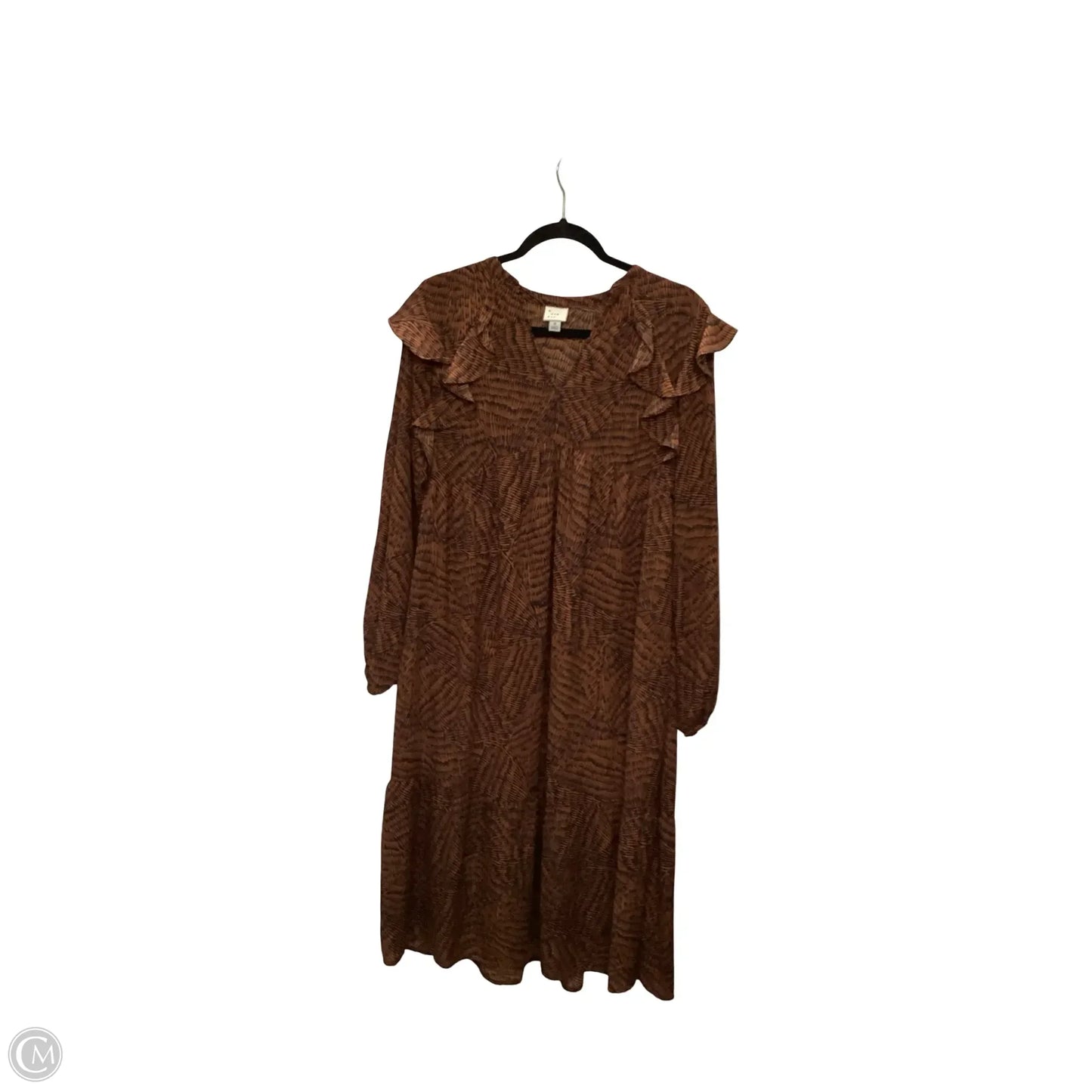 Dress Casual Midi By A New Day In Brown, Size: M