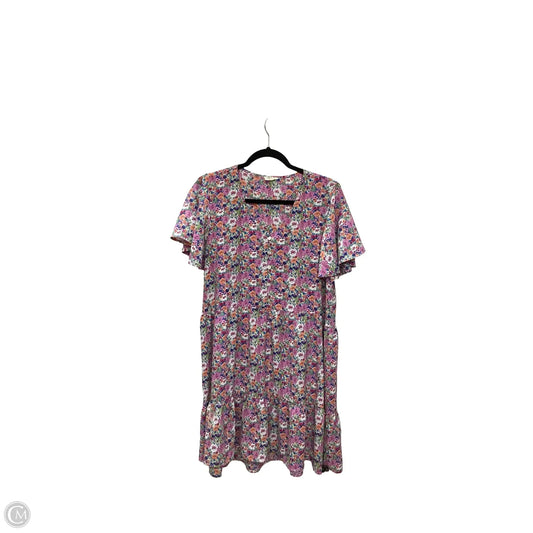 Dress Casual Short By Jodifl In Floral Print, Size: M