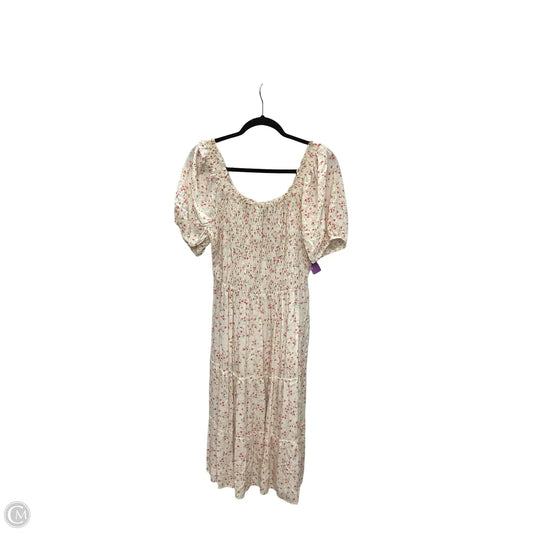 Dress Casual Midi By As U Wish In Floral Print, Size: 1x