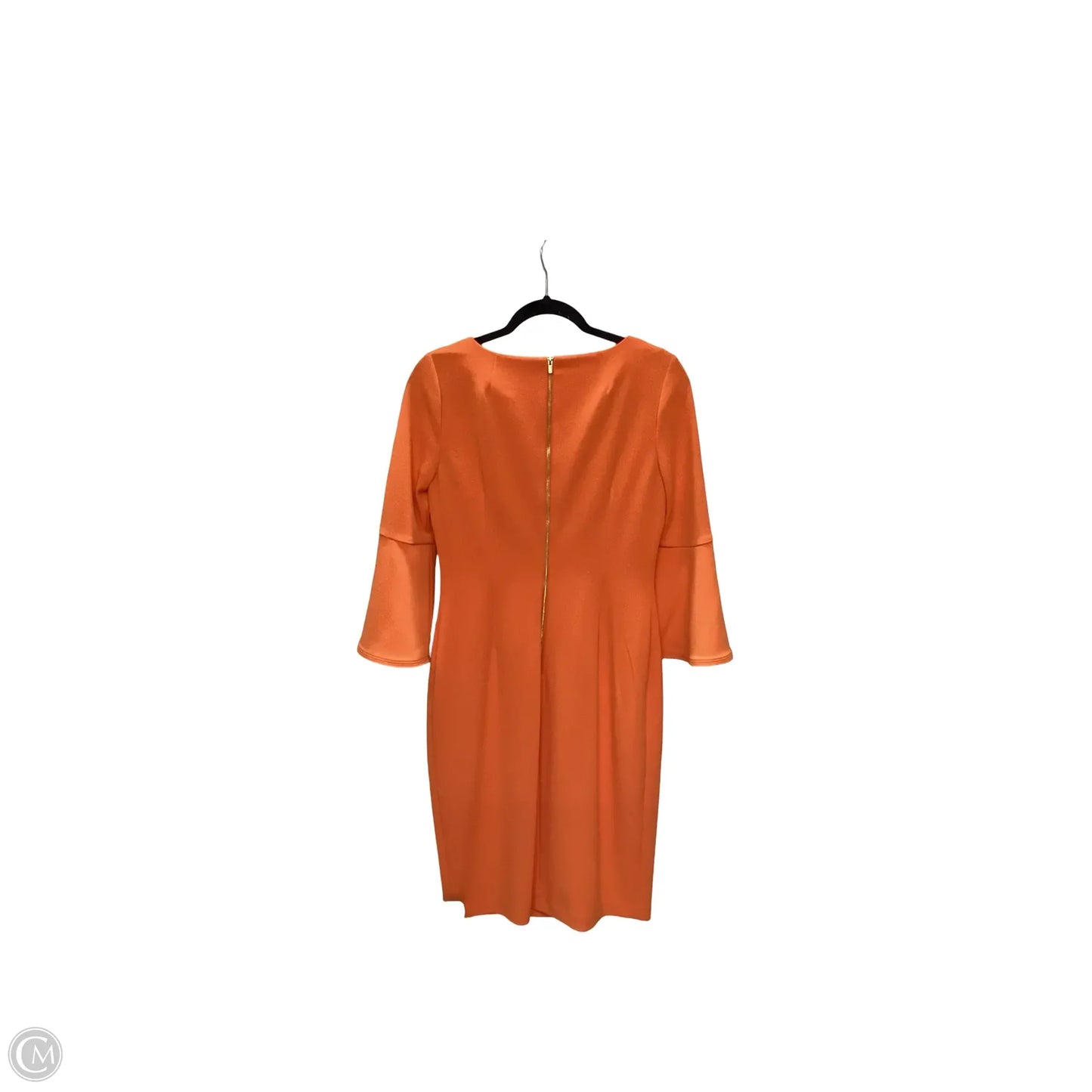 Dress Casual Short By Calvin Klein In Orange, Size: 8