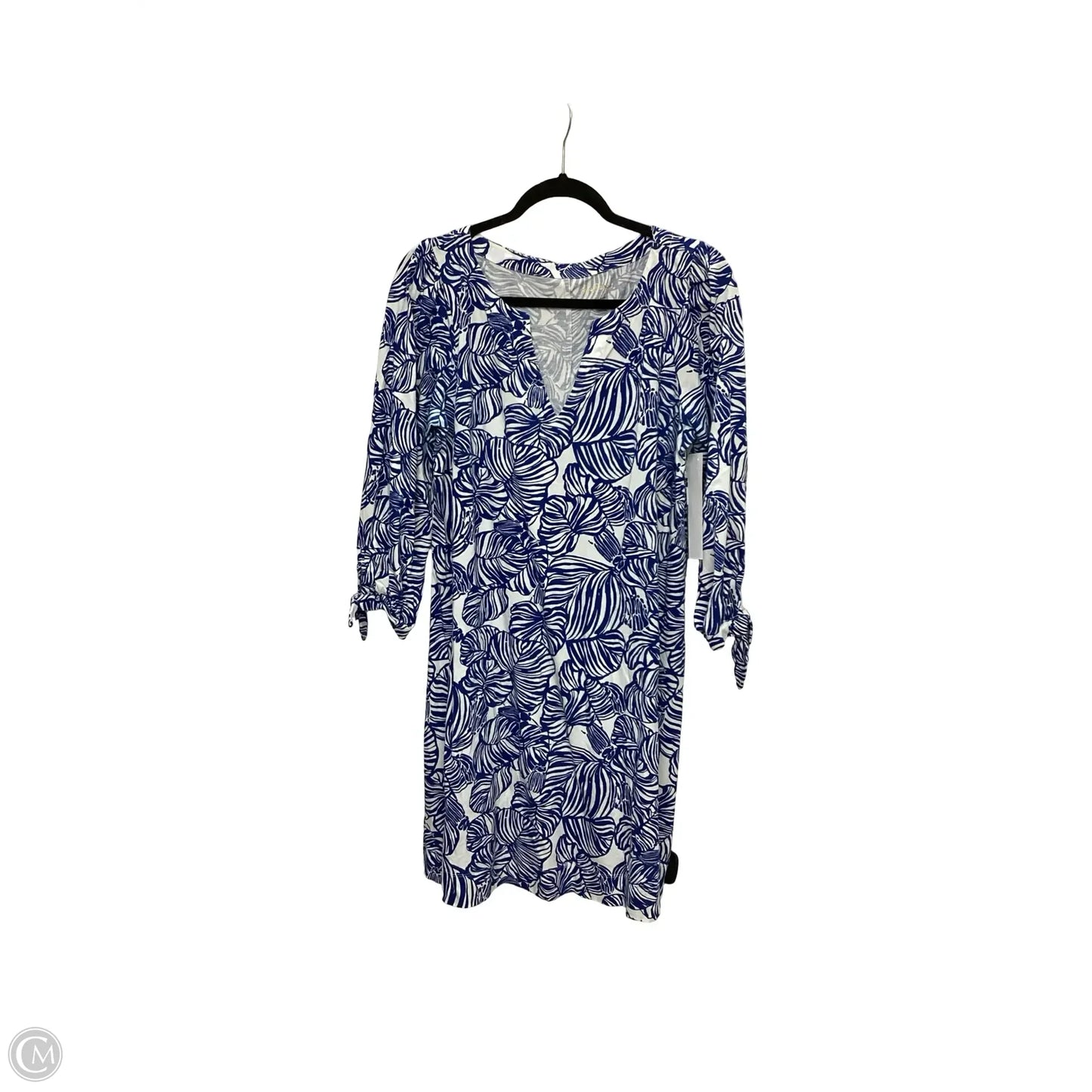 Dress Designer By Lilly Pulitzer In Blue & White, Size: L
