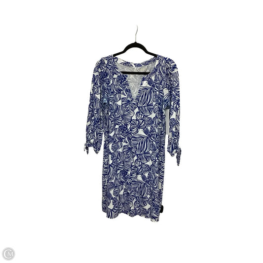 Dress Designer By Lilly Pulitzer In Blue & White, Size: L