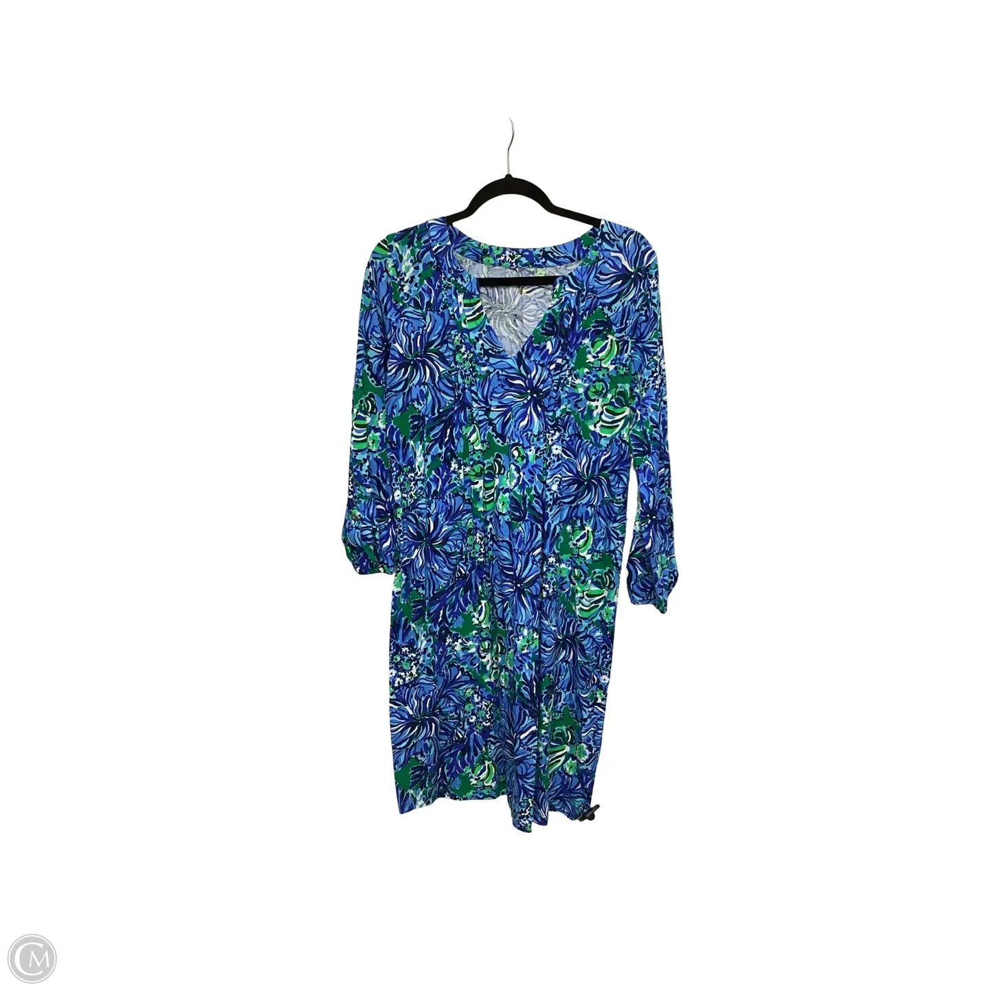 Dress Designer By Lilly Pulitzer In Blue & Green, Size: L