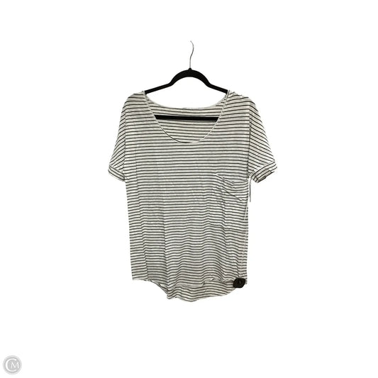 Athletic Top Short Sleeve By Lululemon In Striped Pattern, Size: 6