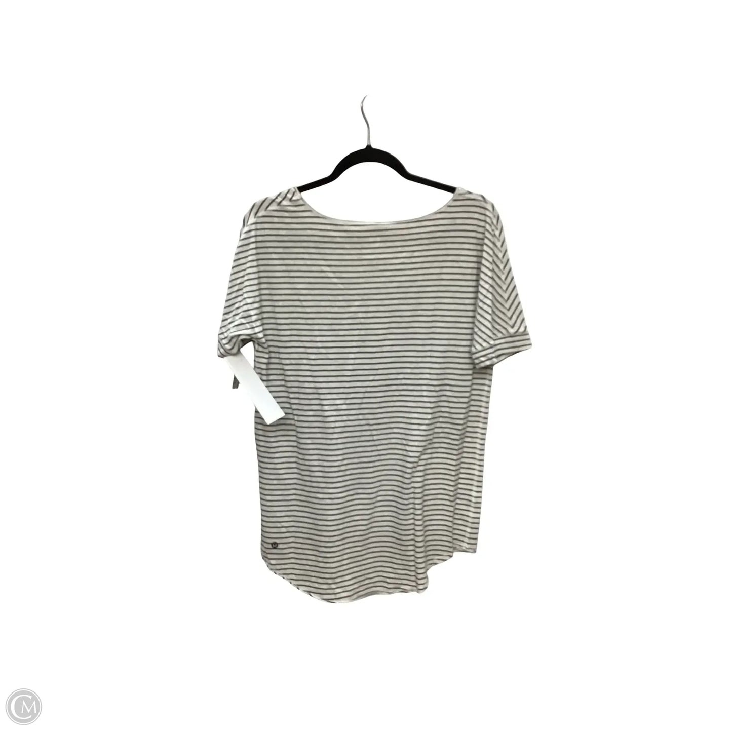 Athletic Top Short Sleeve By Lululemon In Striped Pattern, Size: 6