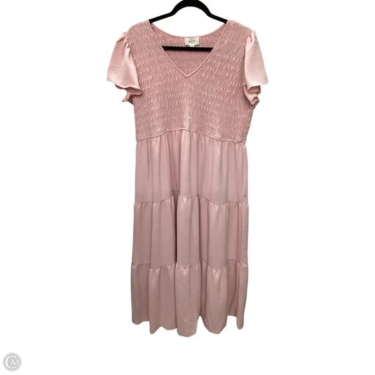 Dress Casual Maxi By Blu Pepper In Pink, Size: 2x