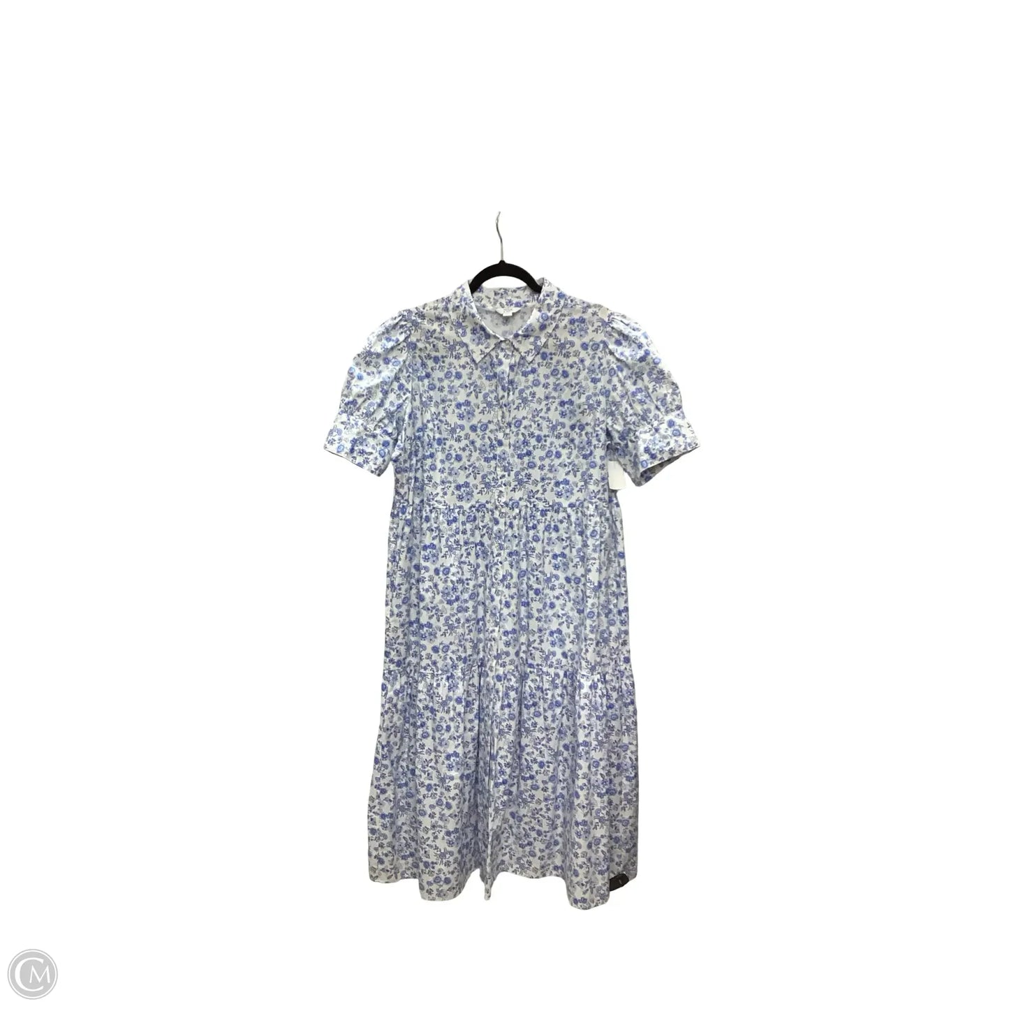 Dress Casual Midi By Crown And Ivy In Blue & White, Size: Xlp