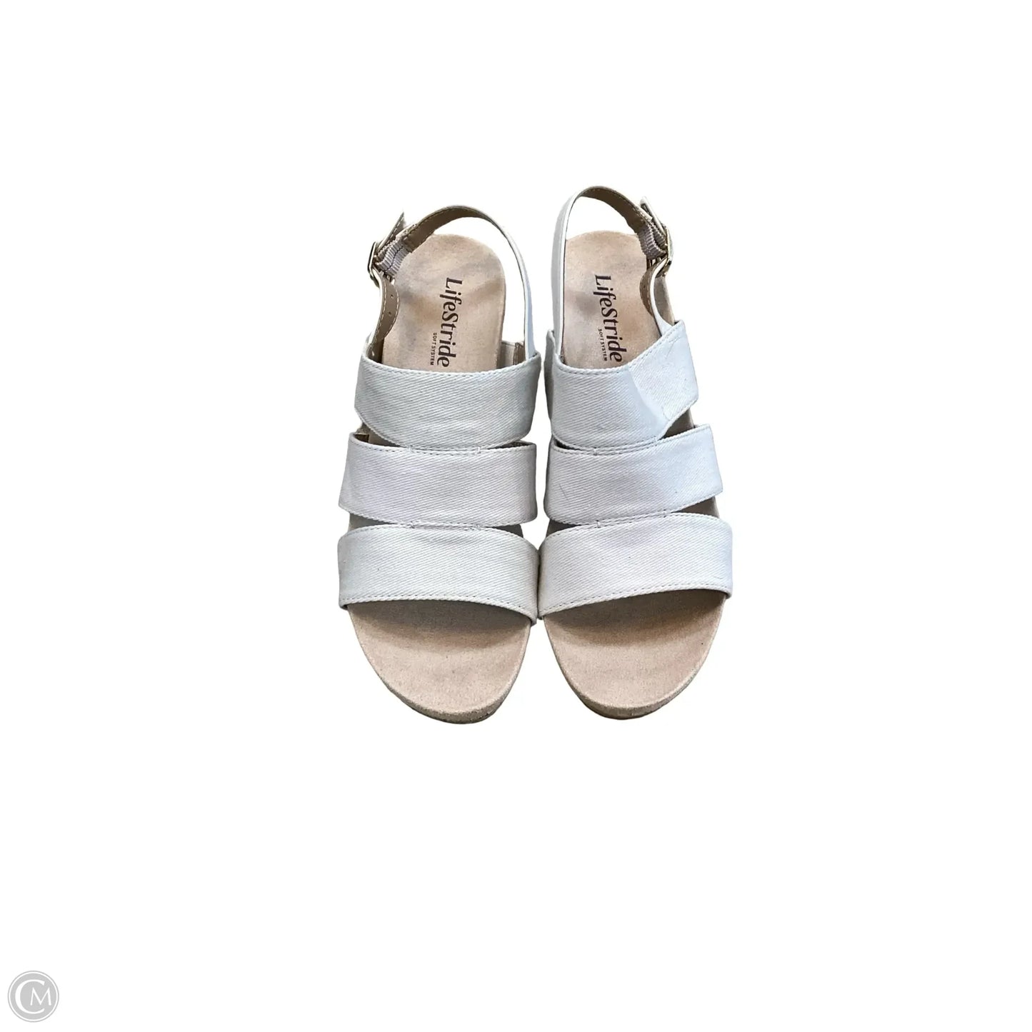 Sandals Heels Wedge By Life Stride In Brown, Size: 7
