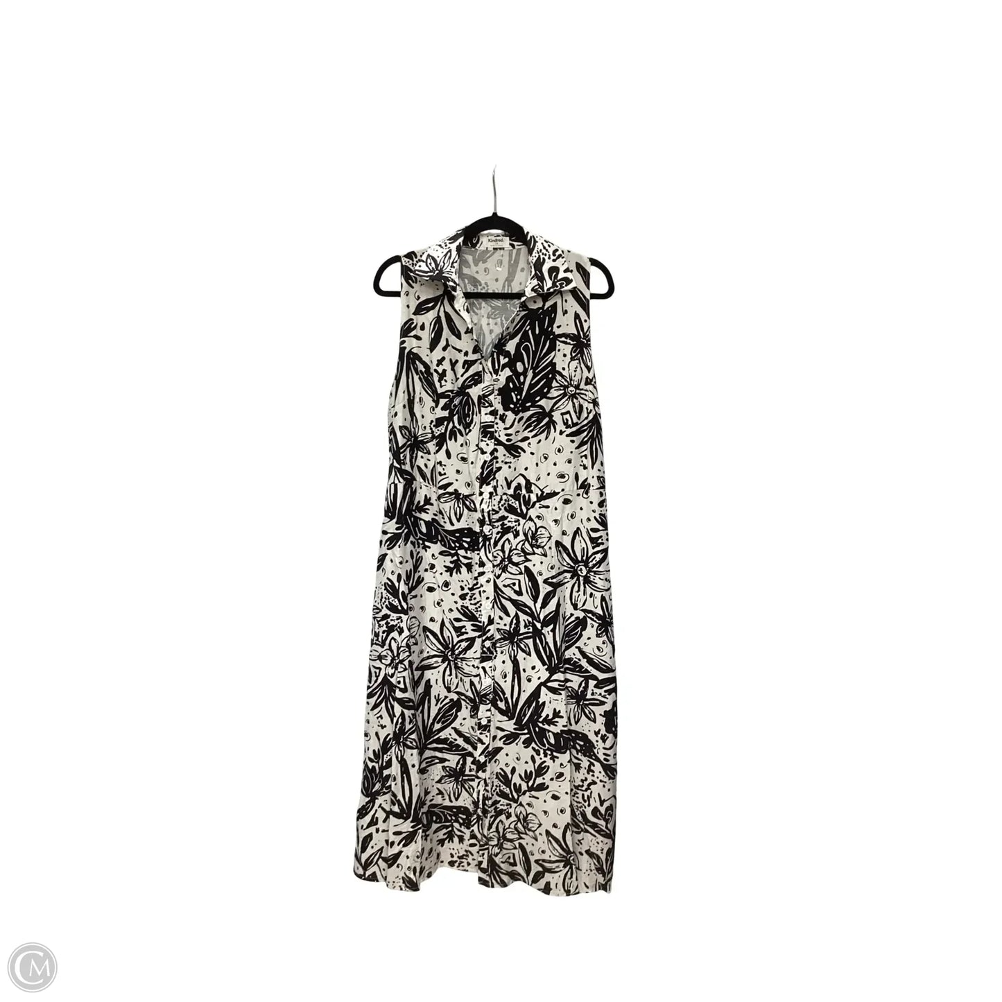 Dress Casual Maxi By Kindred In Black & White, Size: 1x