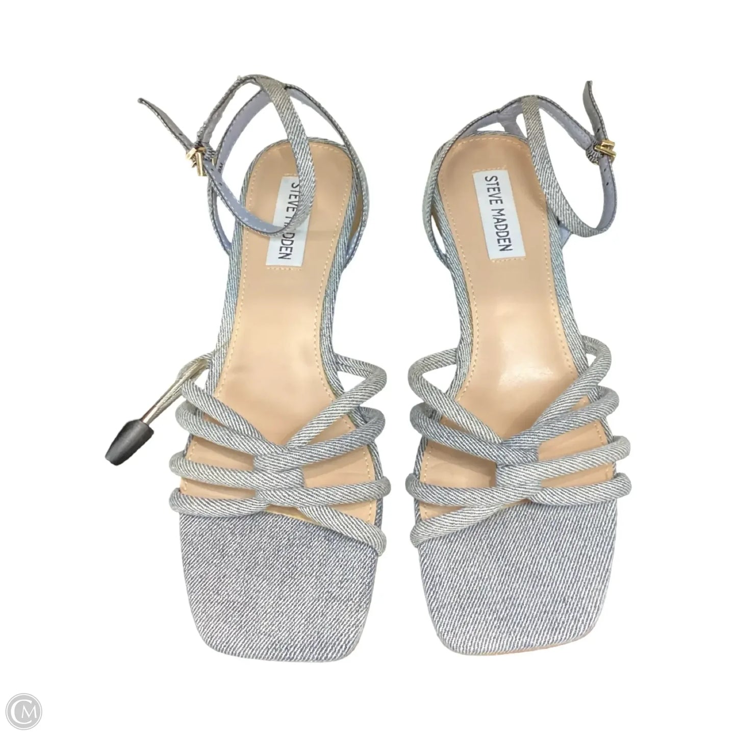 Sandals Heels Block By Steve Madden In Blue, Size: 8