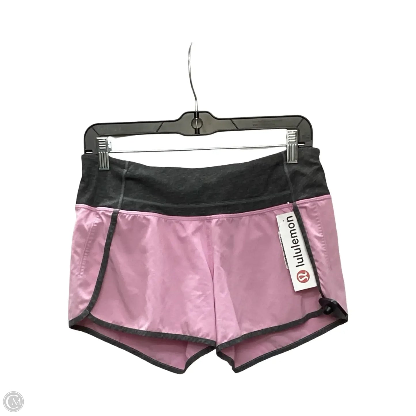 Athletic Shorts By Lululemon In Grey & Pink, Size: 6