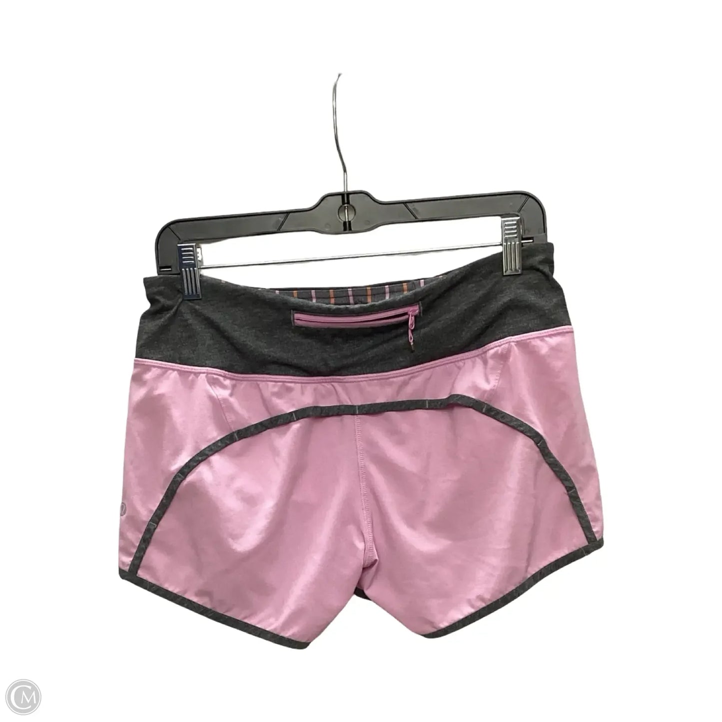 Athletic Shorts By Lululemon In Grey & Pink, Size: 6