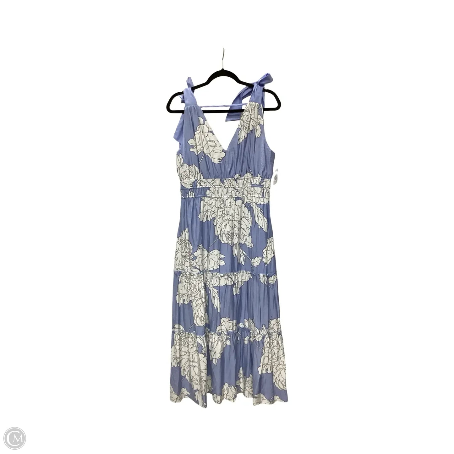 Dress Casual Midi By She + Sky In Blue & White, Size: L