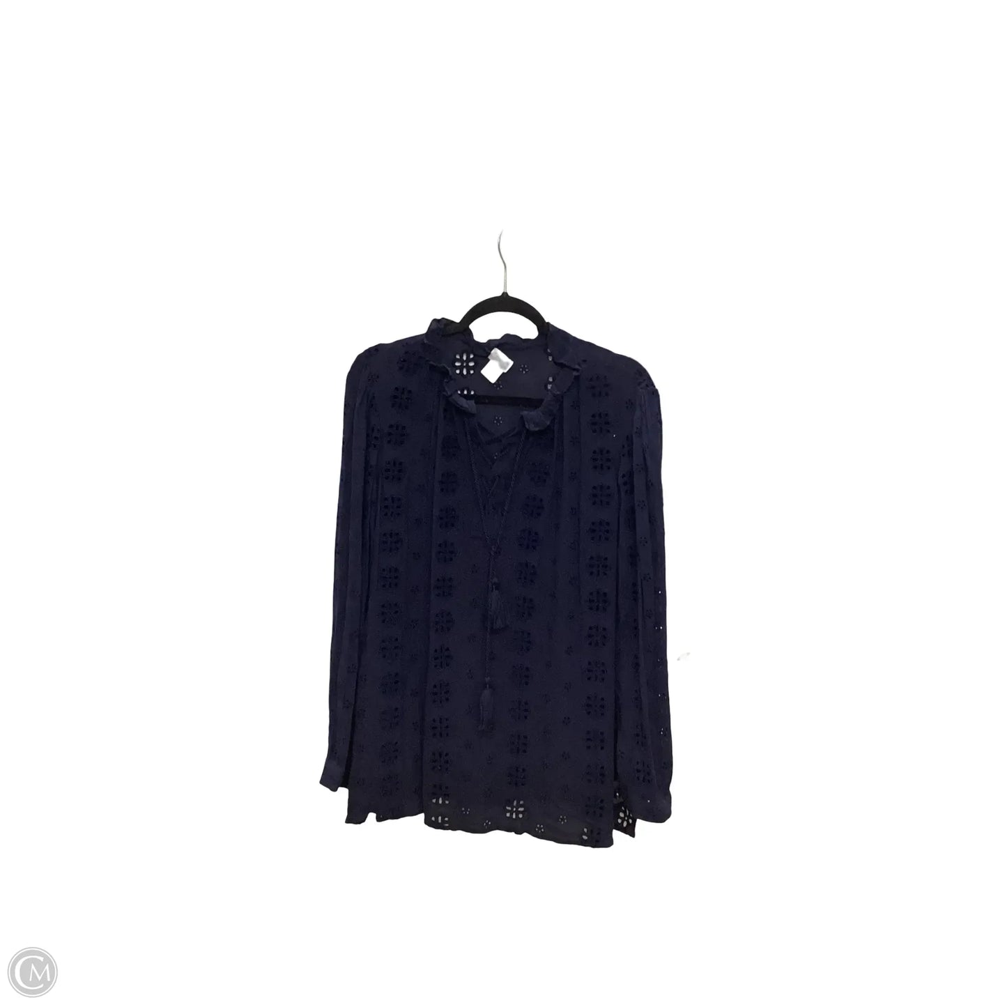 Blouse Long Sleeve By Chicos In Blue, Size: L