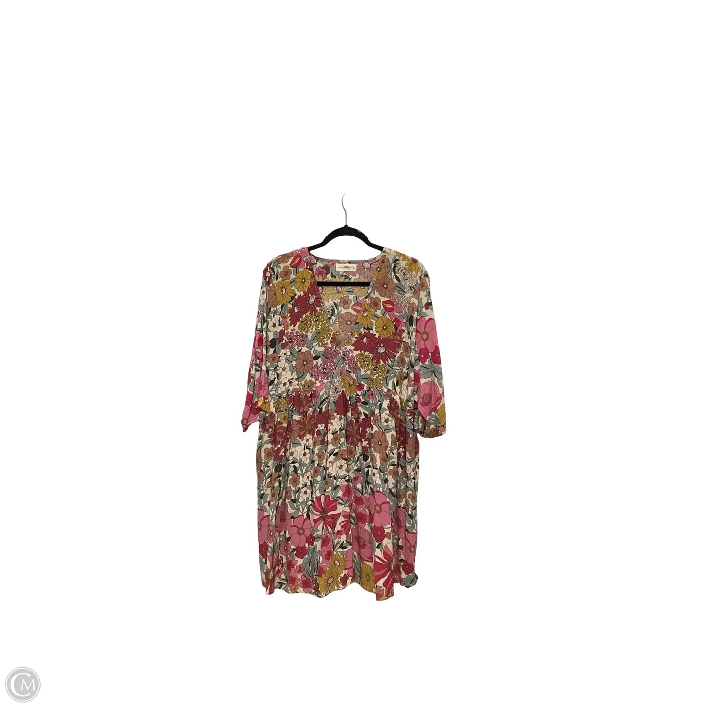 Dress Casual Short By Natural Life In Floral Print, Size: Xl