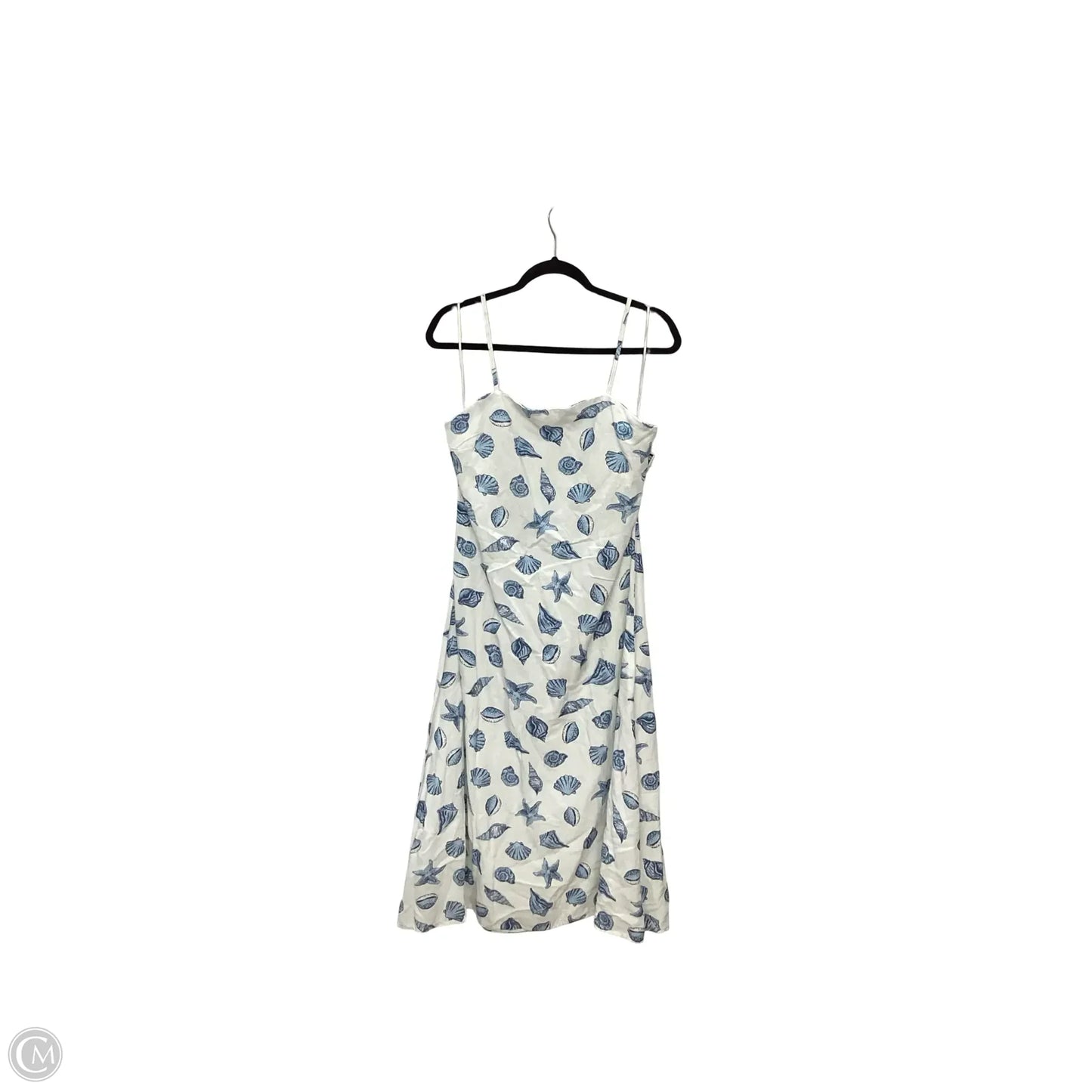 Dress Casual Midi By Japna In Blue & White, Size: L
