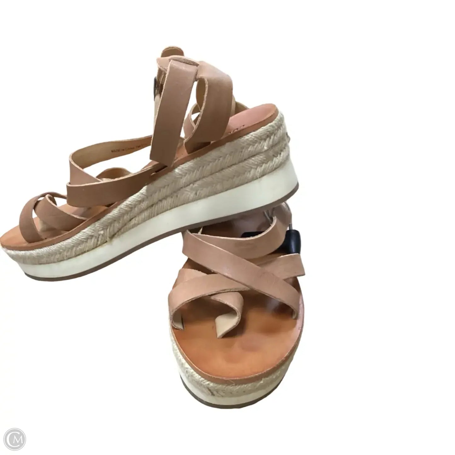 Sandals Heels Wedge By Lucky Brand In Brown, Size: 7