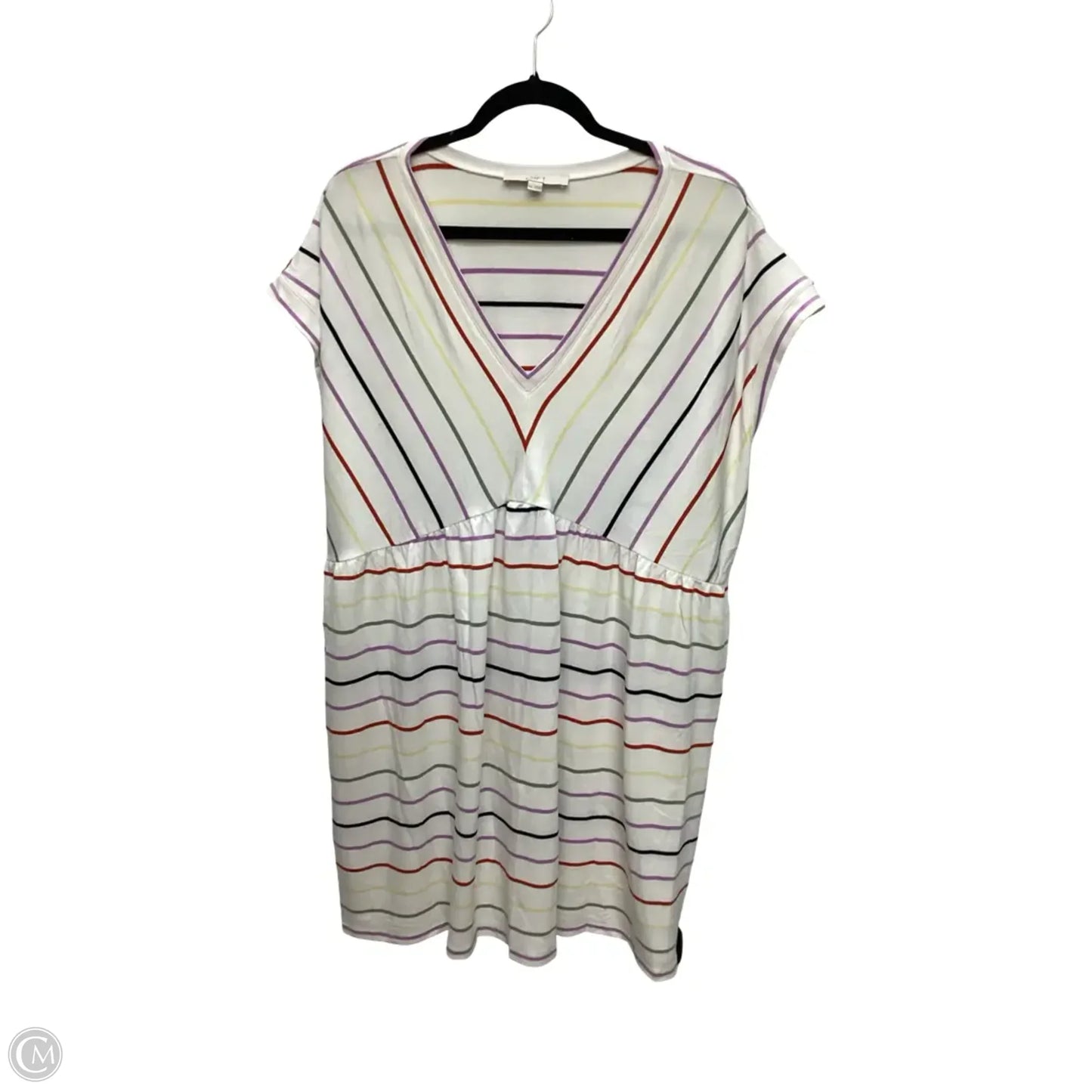 Dress Casual Short By Loft In Striped Pattern, Size: Xxl
