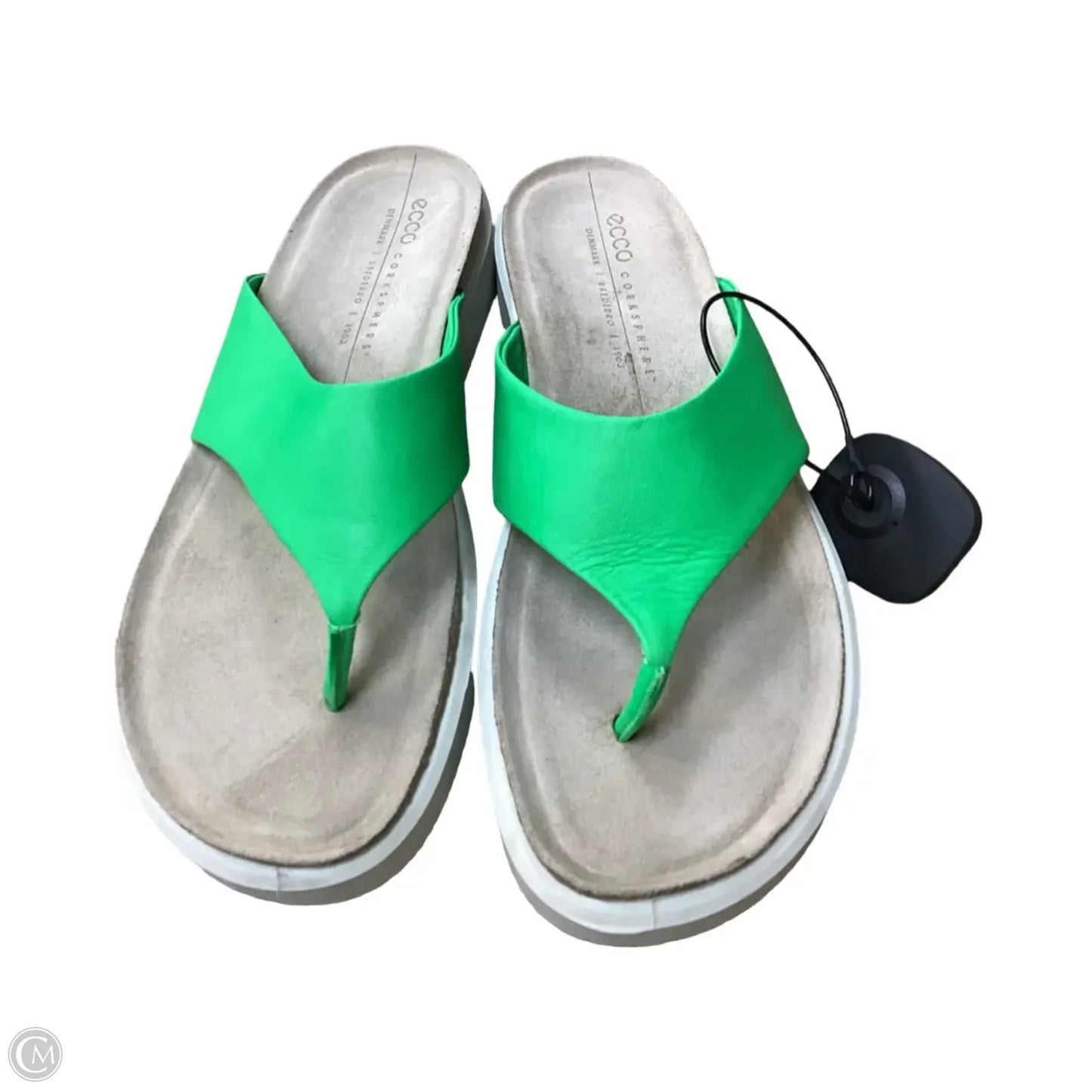 Sandals Flip Flops By Ecco In Green, Size: 10.5