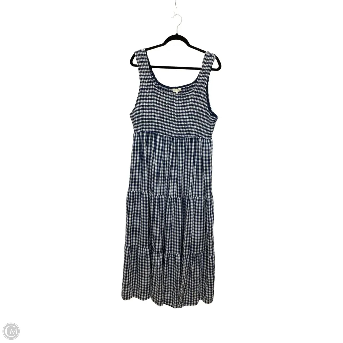 Dress Casual Maxi By Roolee In Blue & White, Size: Xl