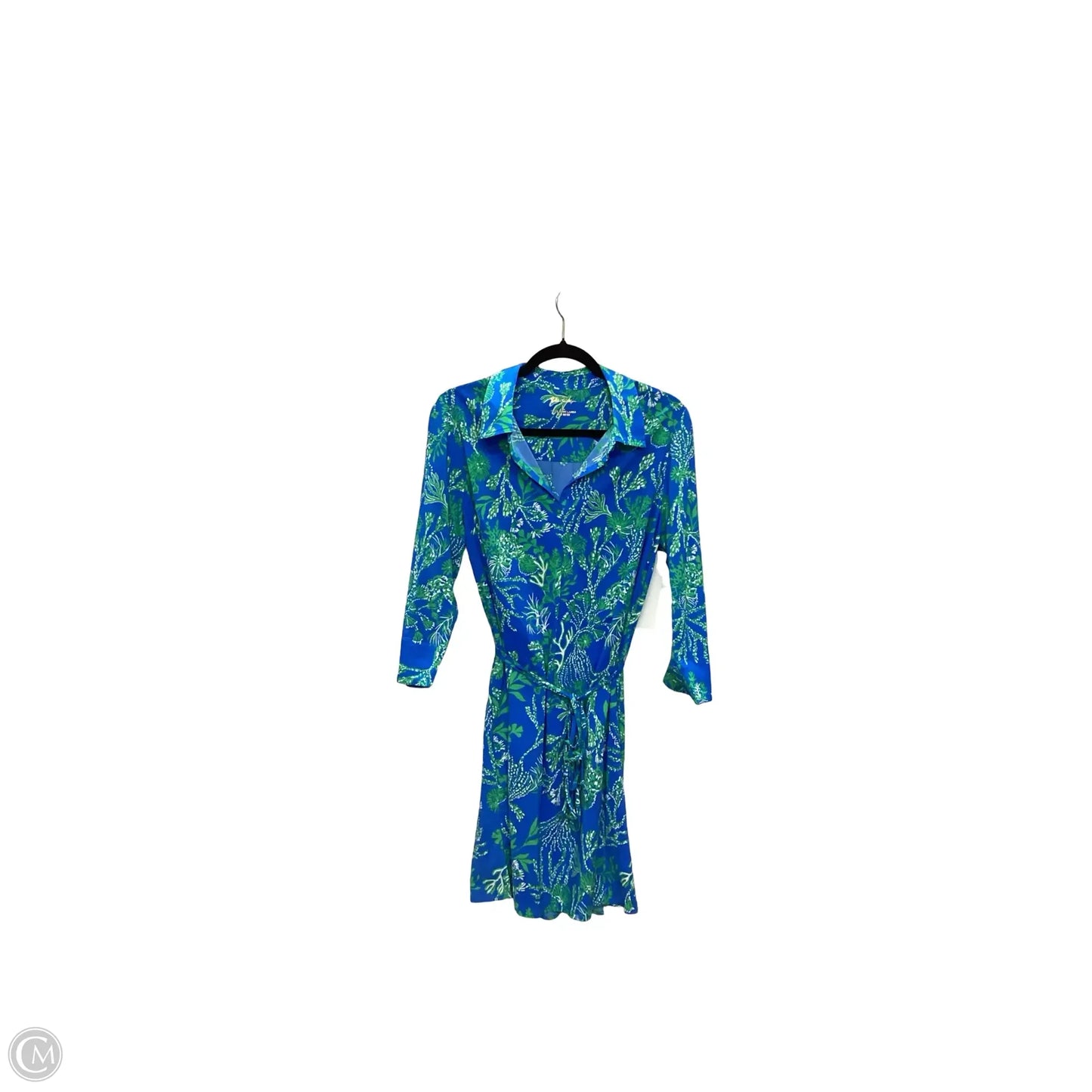 Dress Designer By Lilly Pulitzer In Blue & Green, Size: L