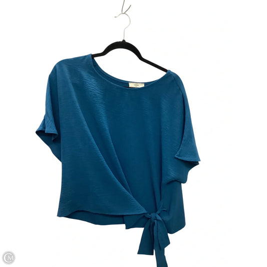 Top Short Sleeve By Entro In Blue, Size: L