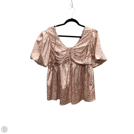 Top Short Sleeve By Jodifl In Pink, Size: L