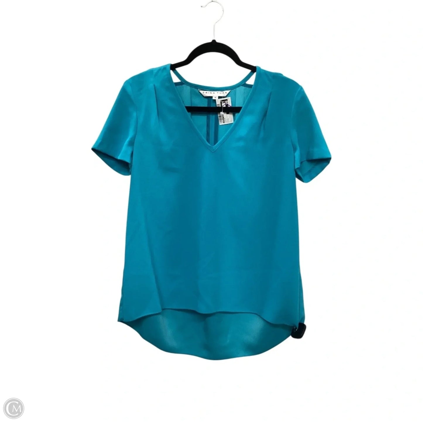 Top Short Sleeve By Trina Turk In Blue, Size: S