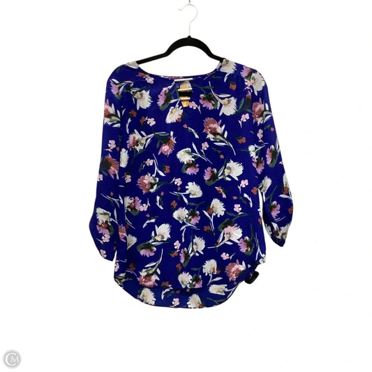 Top Long Sleeve By Apt 9 In Floral Print, Size: S