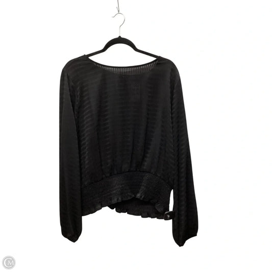 Top Long Sleeve By New York And Co In Black, Size: Xxl