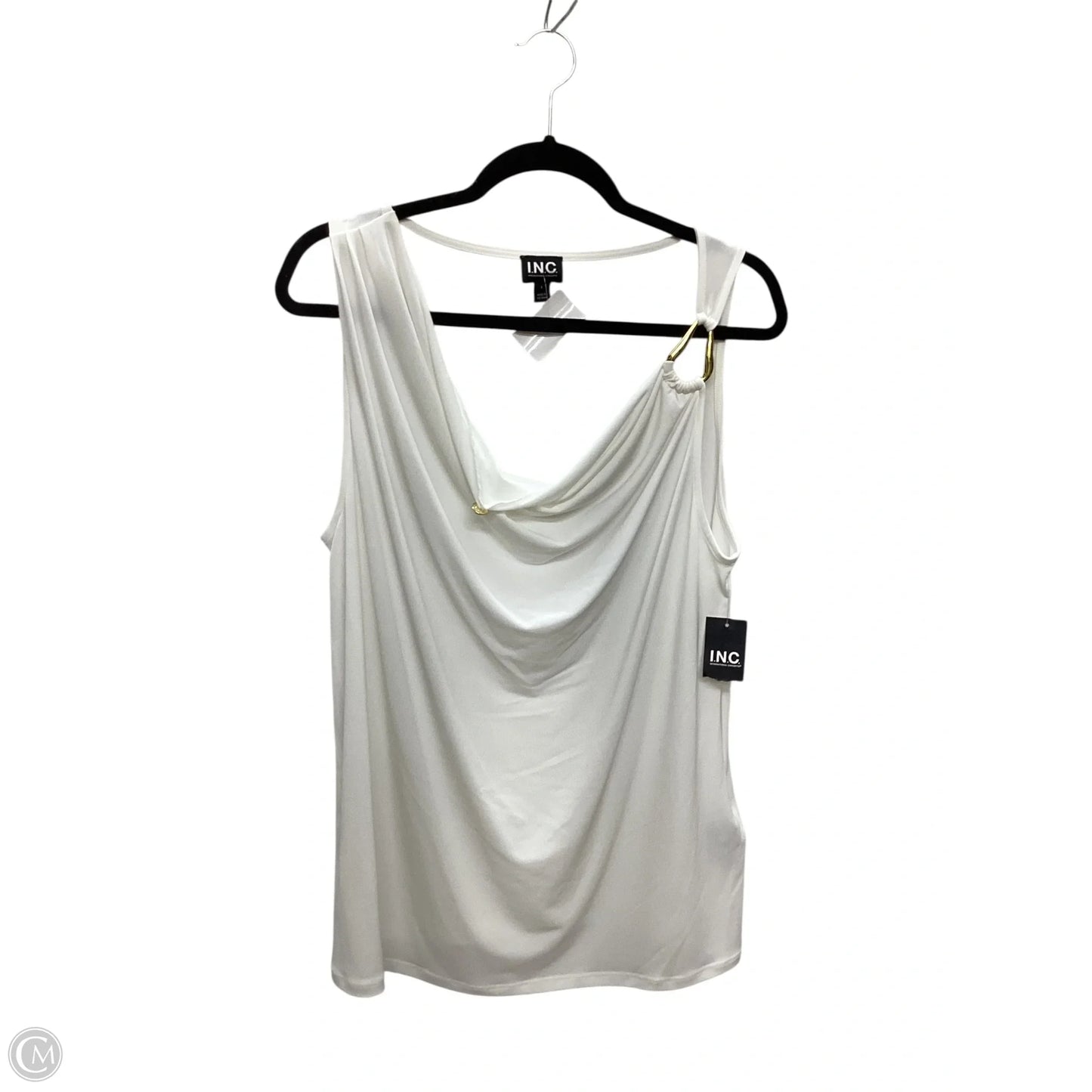 Top Sleeveless By Inc In White, Size: L