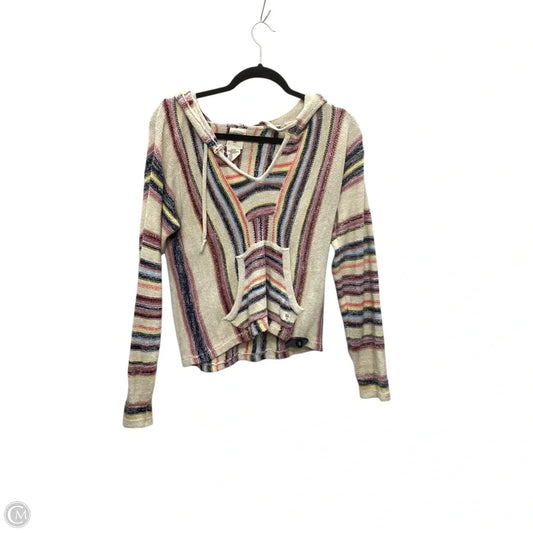 Sweatshirt Hoodie By Billabong In Striped Pattern, Size: L