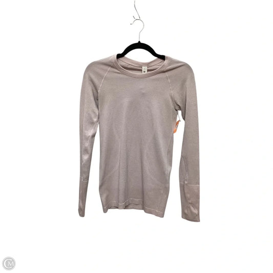 Athletic Top Long Sleeve Collar By Lululemon In Pink, Size: 4