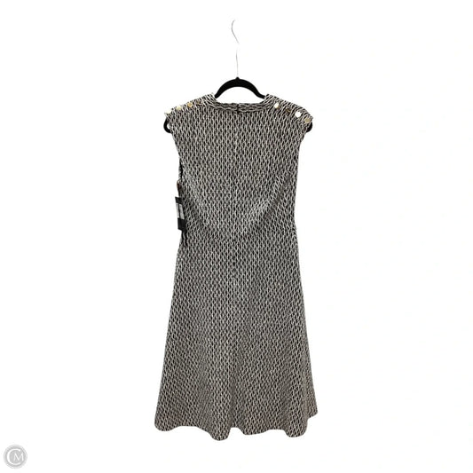 andrew marc dress black and white Andrew Marc Dress Womens 10 Black Textured Sheath Above Knee Cut Out  Sleeveless
