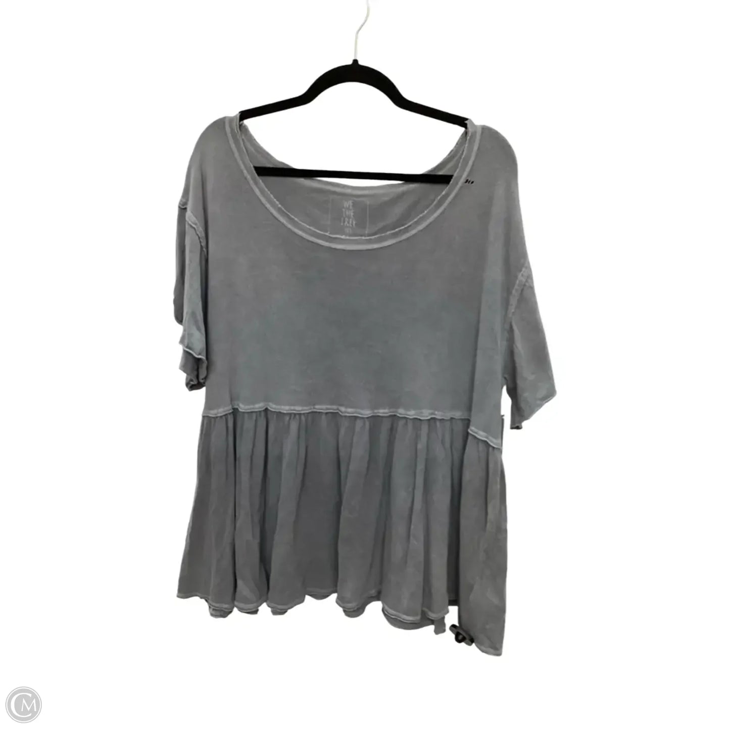Blouse Short Sleeve By We The Free In Grey, Size: L