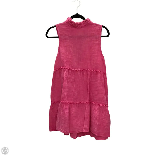 Dress Casual Short By Simply Southern In Pink, Size: S