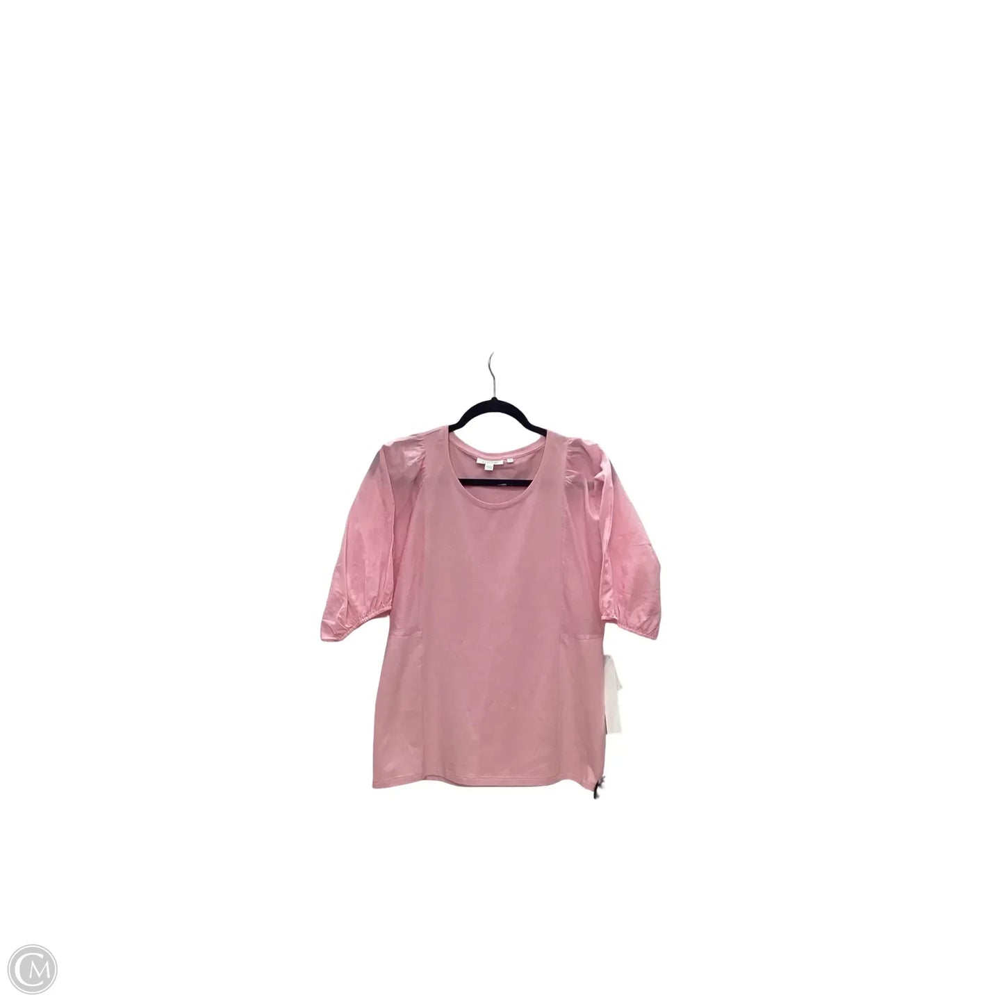 Blouse Short Sleeve By Chicos In Pink, Size: S