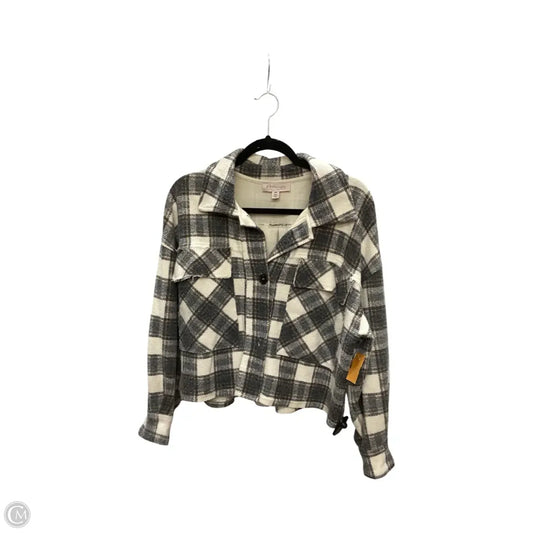 Jacket Shirt By Philosophy In Tan, Size: M
