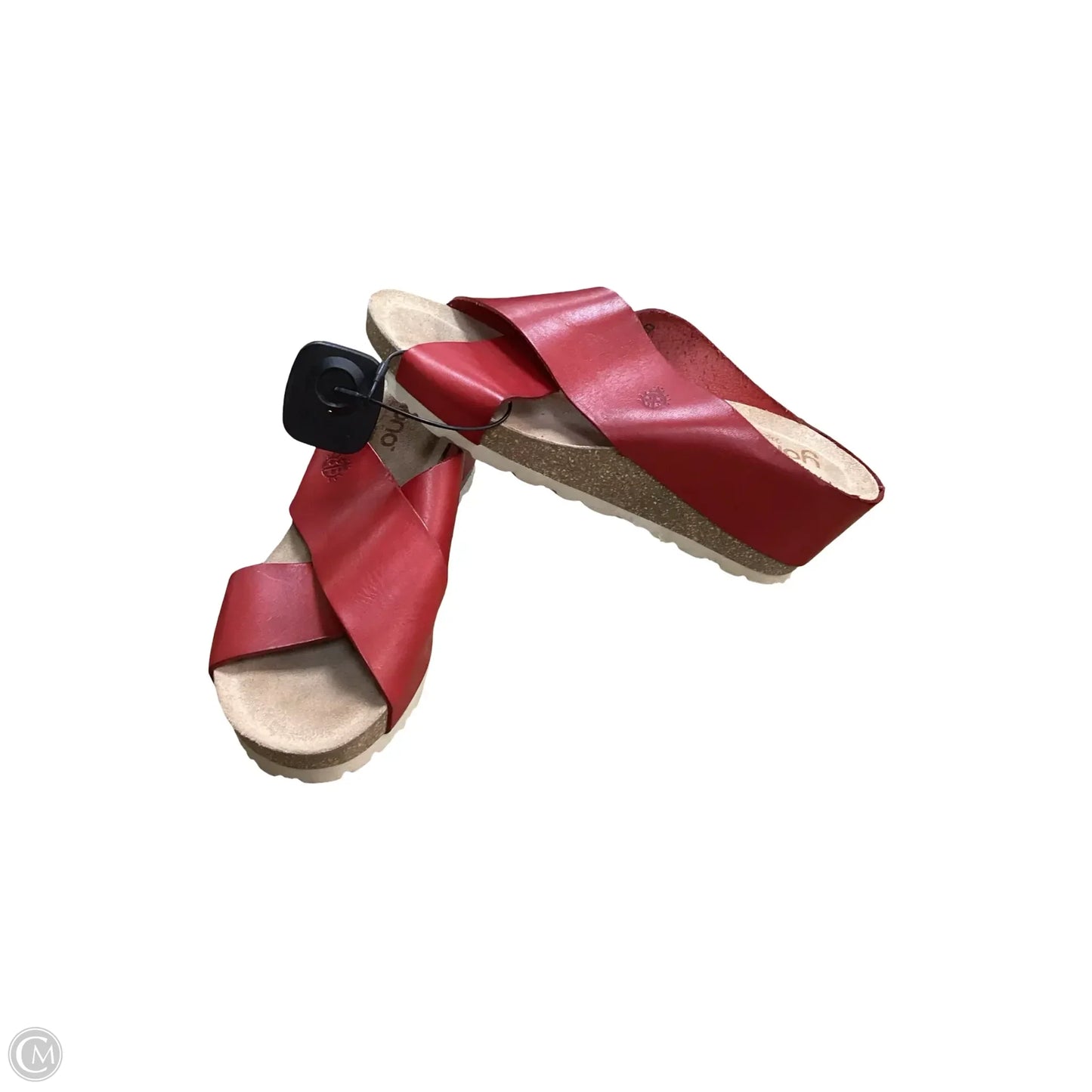 Sandals Heels Wedge By Clothes Mentor In Red, Size: 8