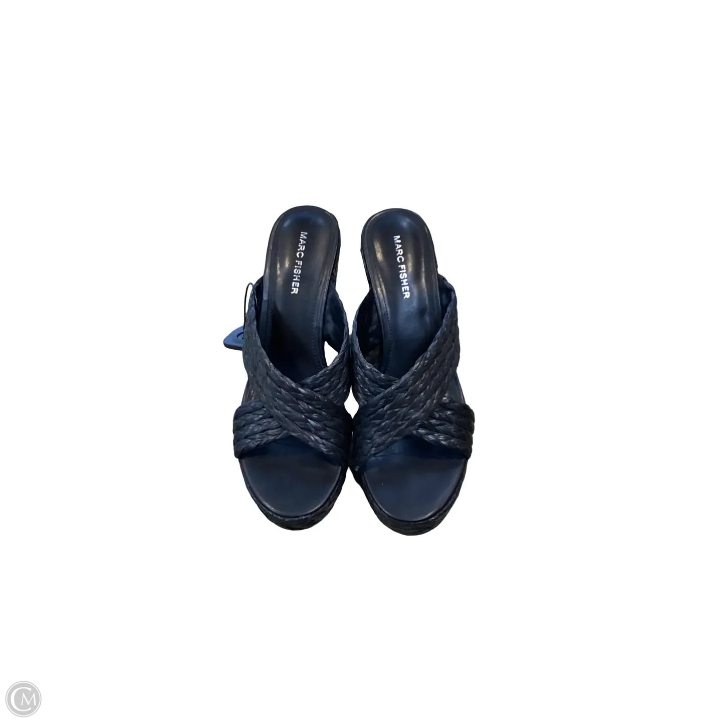 Sandals Heels Wedge By Marc Fisher In Black, Size: 10
