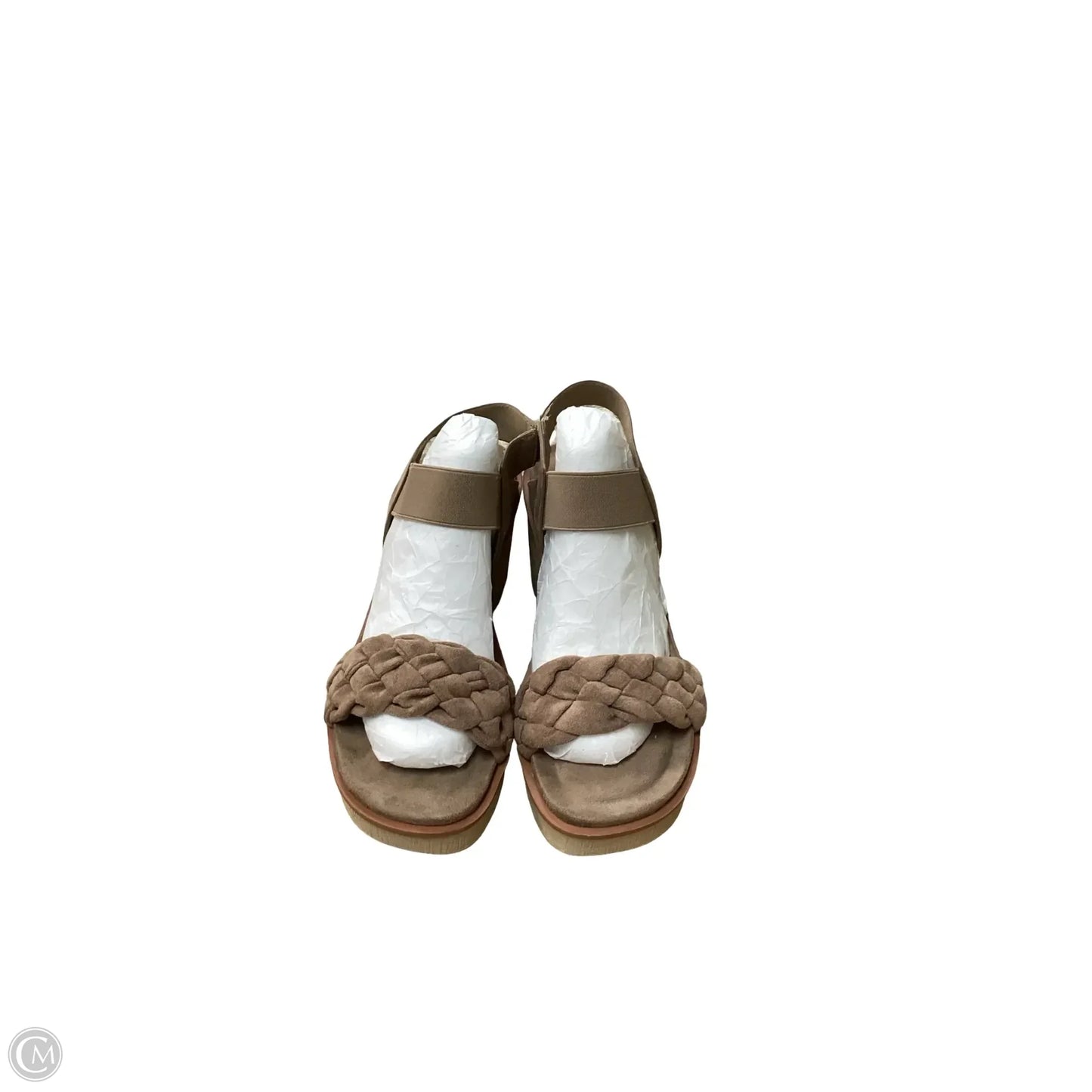 Sandals Heels Block By Pierre Dumas In Tan, Size: 9