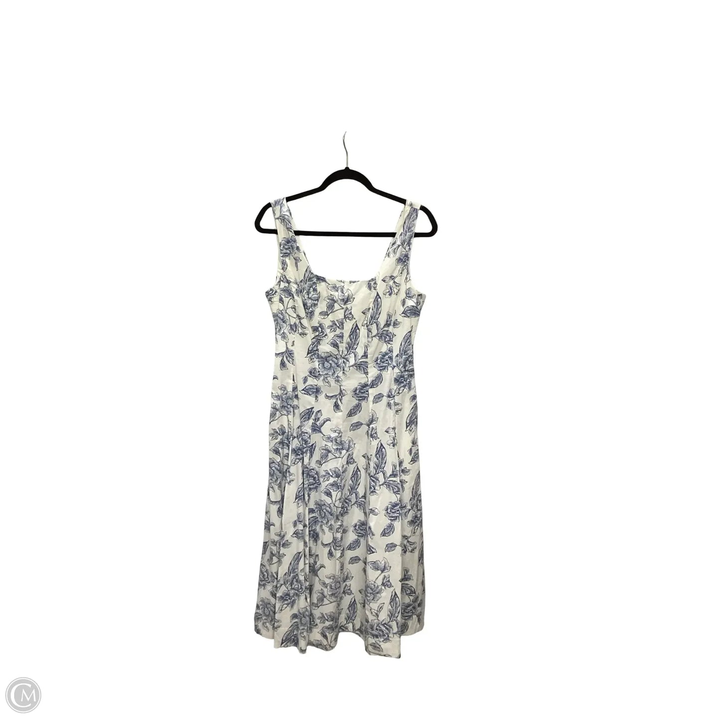 Dress Casual Midi By Joie In Blue & White, Size: 10