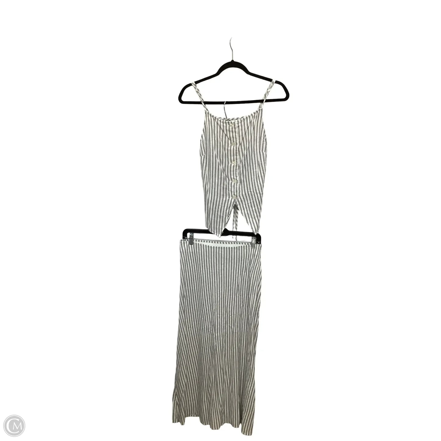 Skirt Set 2pc By A New Day In Striped Pattern, Size: M